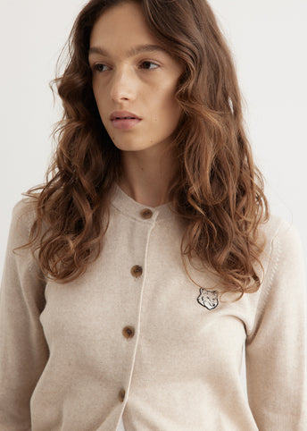 Bold Fox Head Patch Regular Cardigan