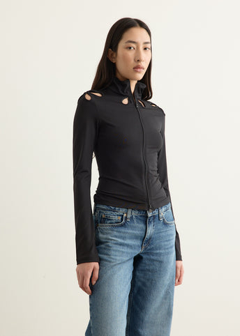 Droplet Zip-Up Shirt