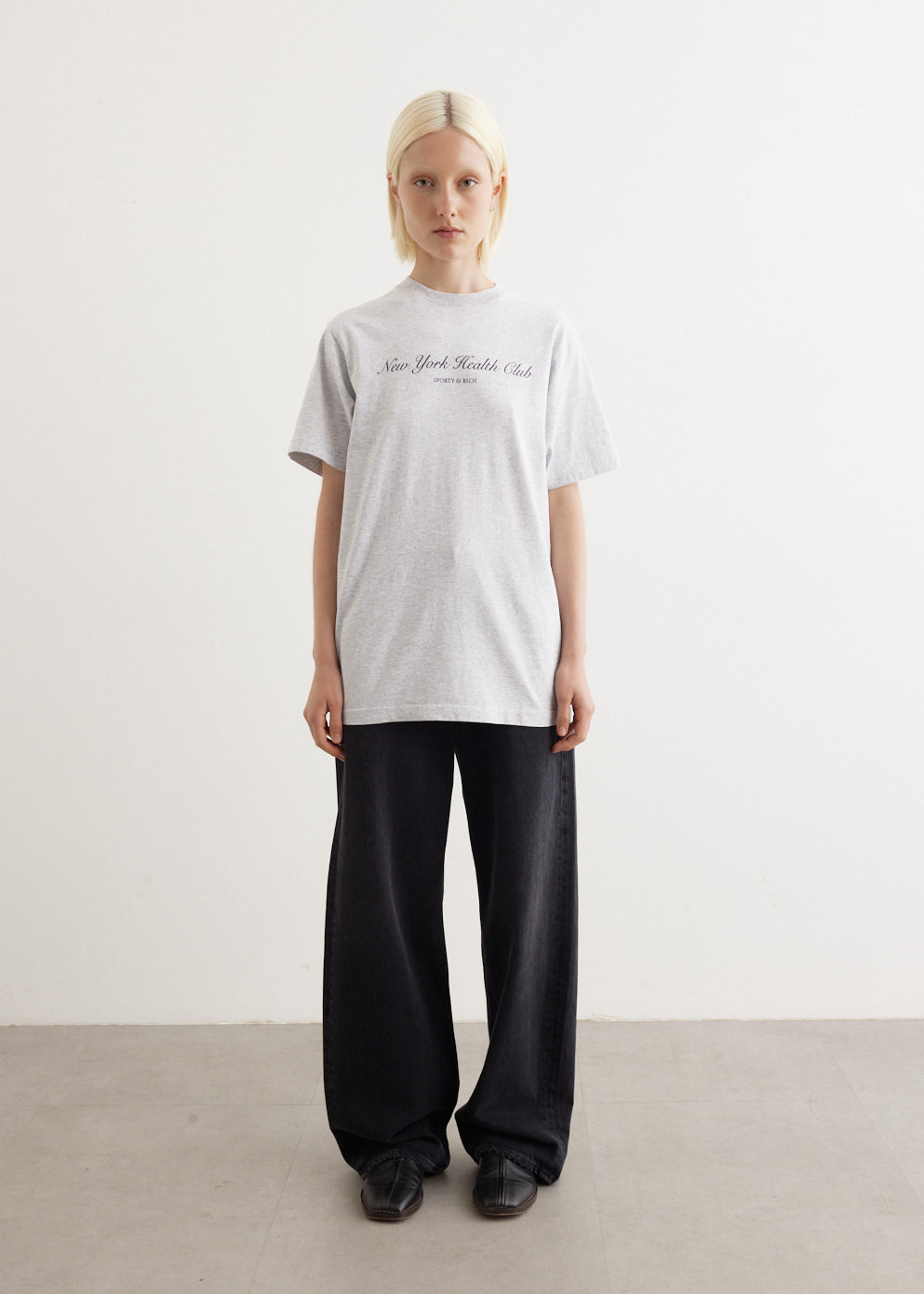 tシャツ WELLNESS NY T-SHIRT レディース Sporty & Rich Health & Wellness Club New York Cotton Graphic