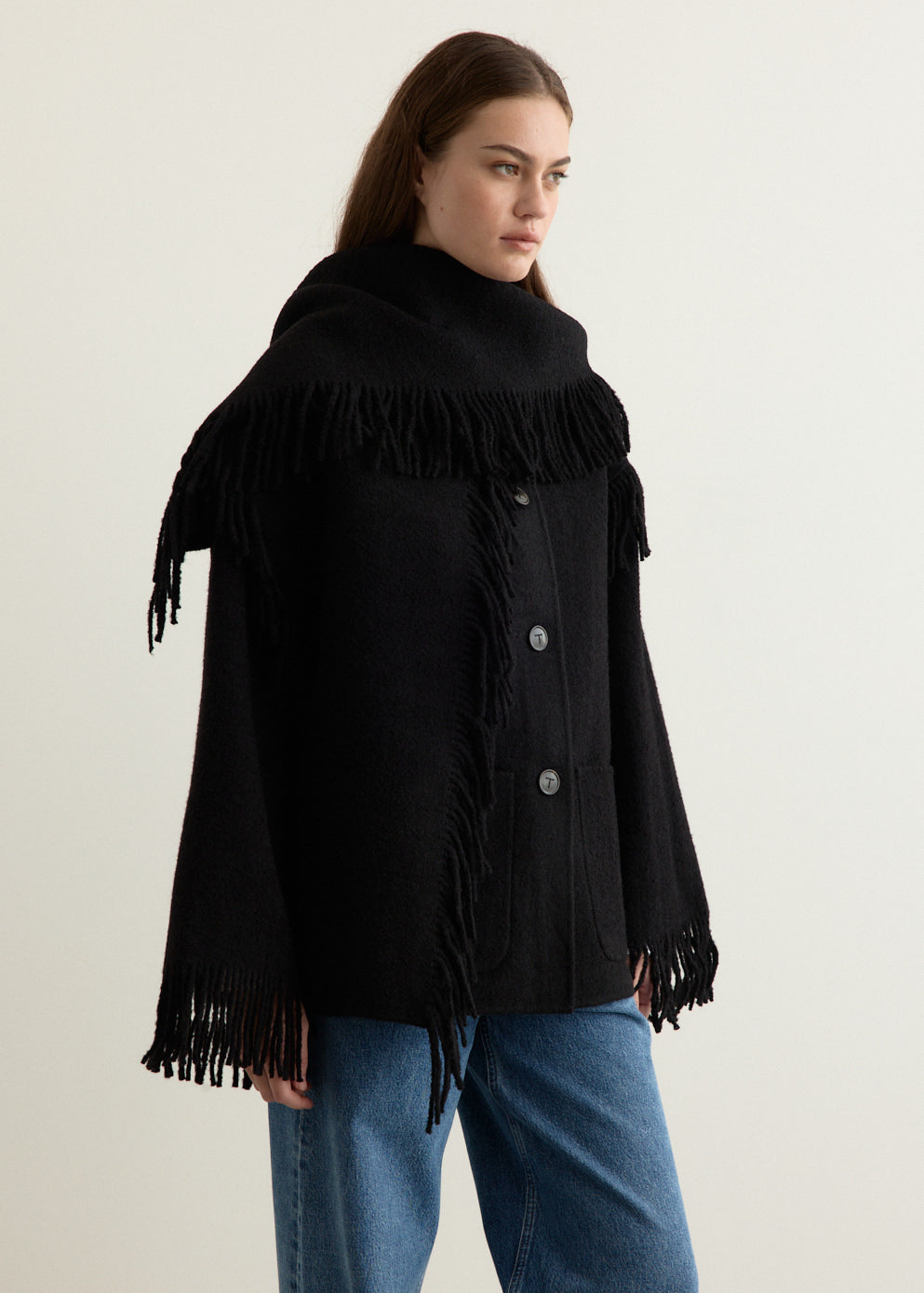 Embroidered Scarf Jacket