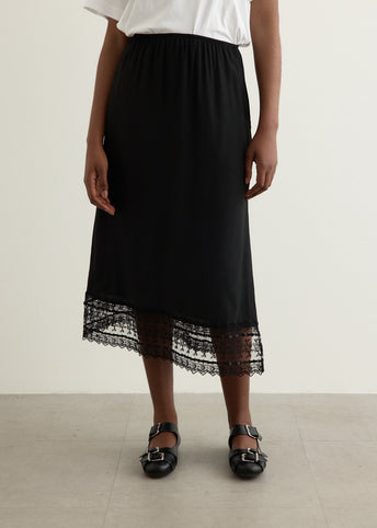 Ribbon Trim Easy Skirt