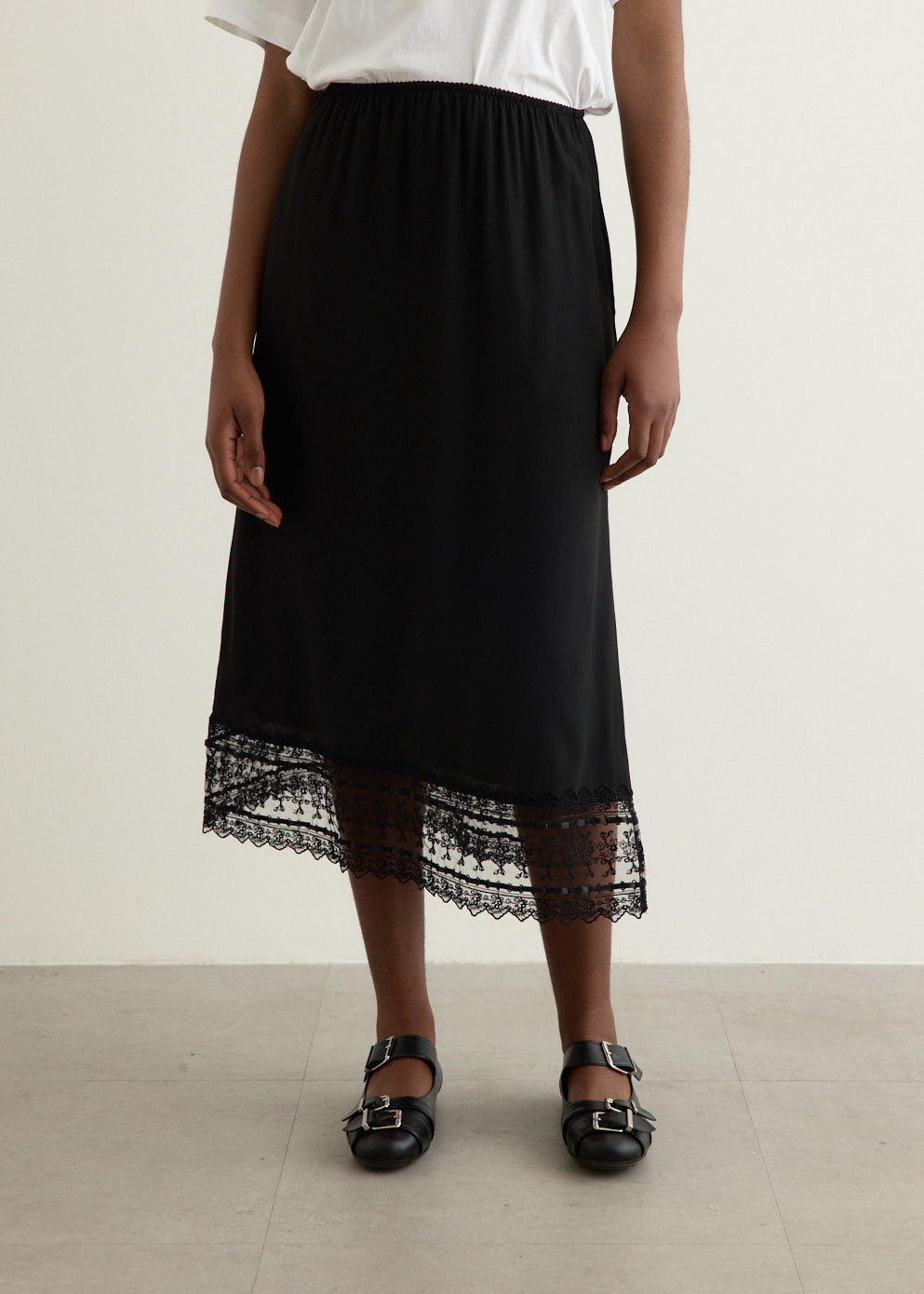 Ribbon Trim Easy Skirt