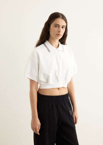 Relaxed Cropped Cinched Polo