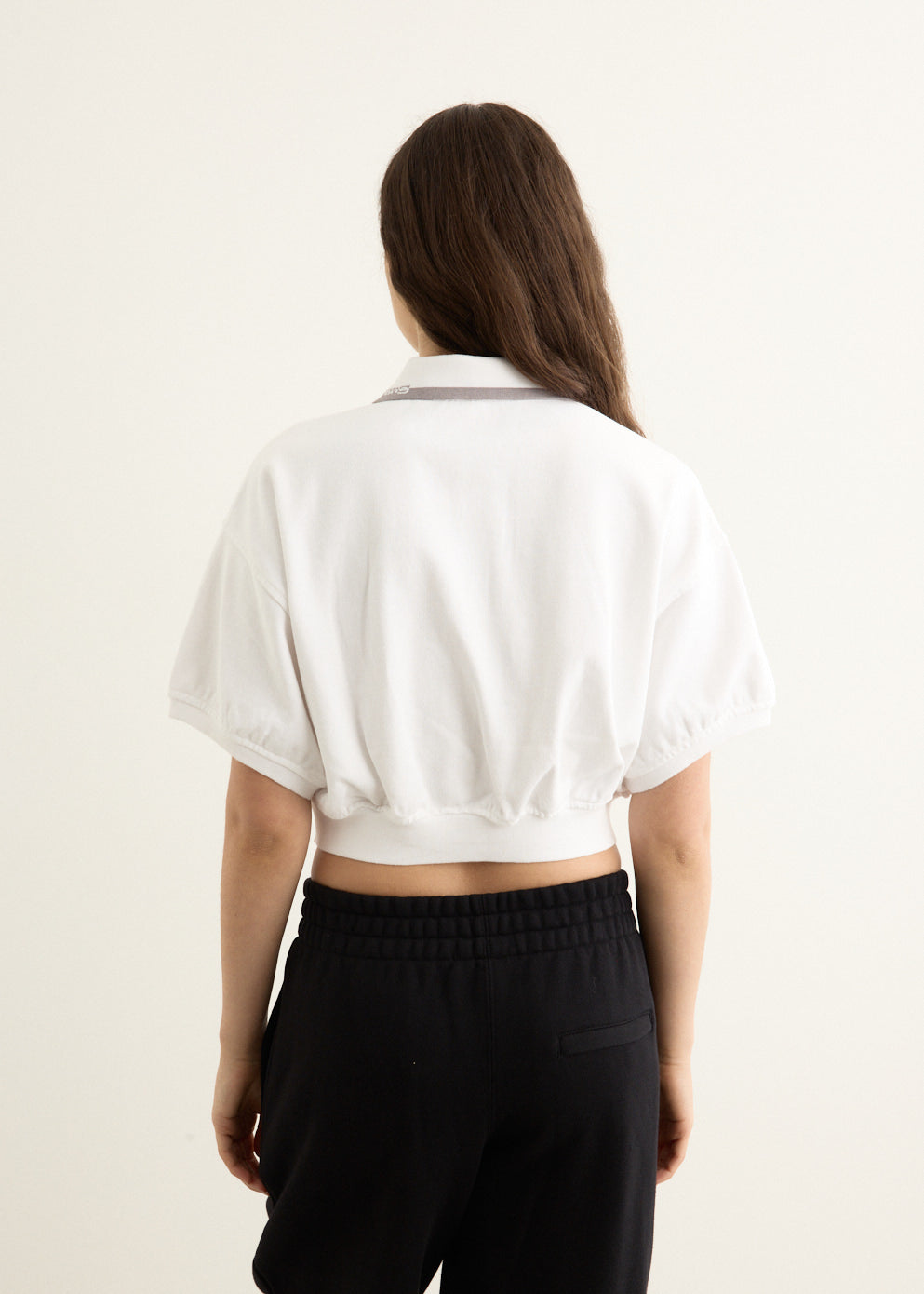 Relaxed Cropped Cinched Polo