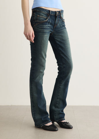 Low Rise Flare Jeans