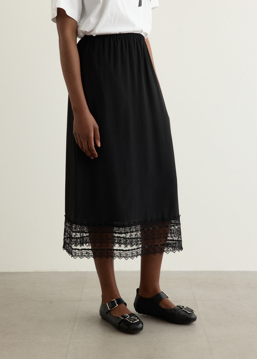 Ribbon Trim Easy Skirt