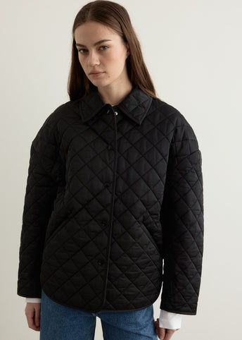 Collared Quilted Jacket
