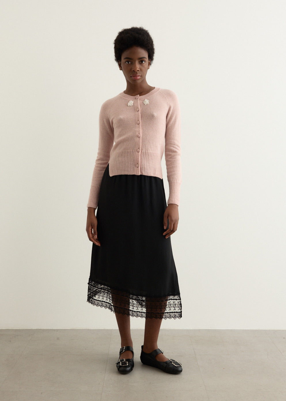 Relaxed Embellished Cashmere Cardigan