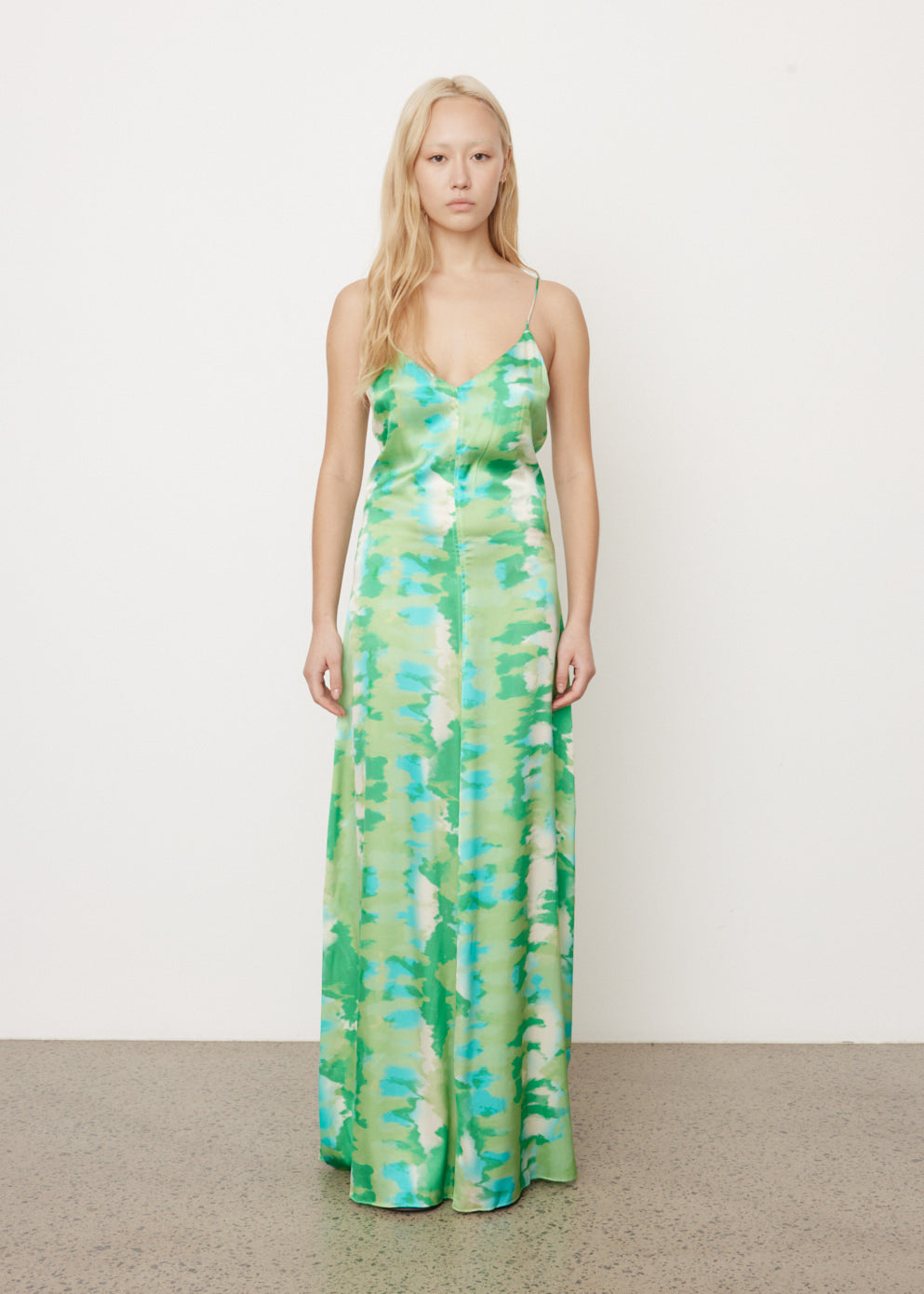 Silk Stretch Satin Slip Dress