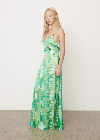 Silk Stretch Satin Slip Dress