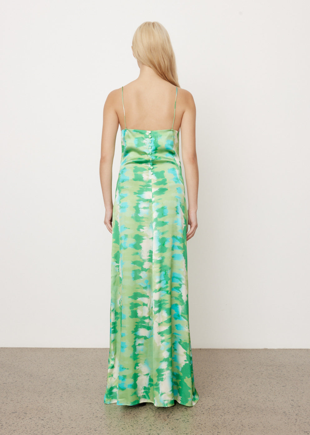 Silk Stretch Satin Slip Dress