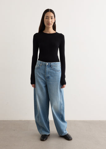 Mid Rise Balloon Jeans