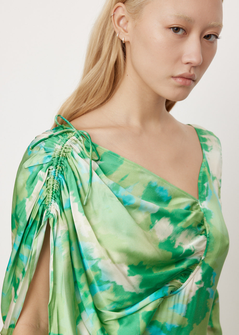 Silk Stretch Satin Maxi Dress