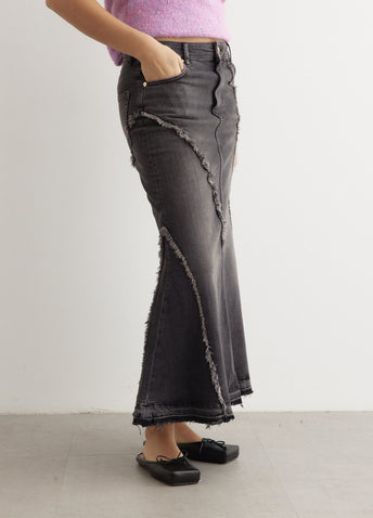 Tint Edge Denim Long Skirt