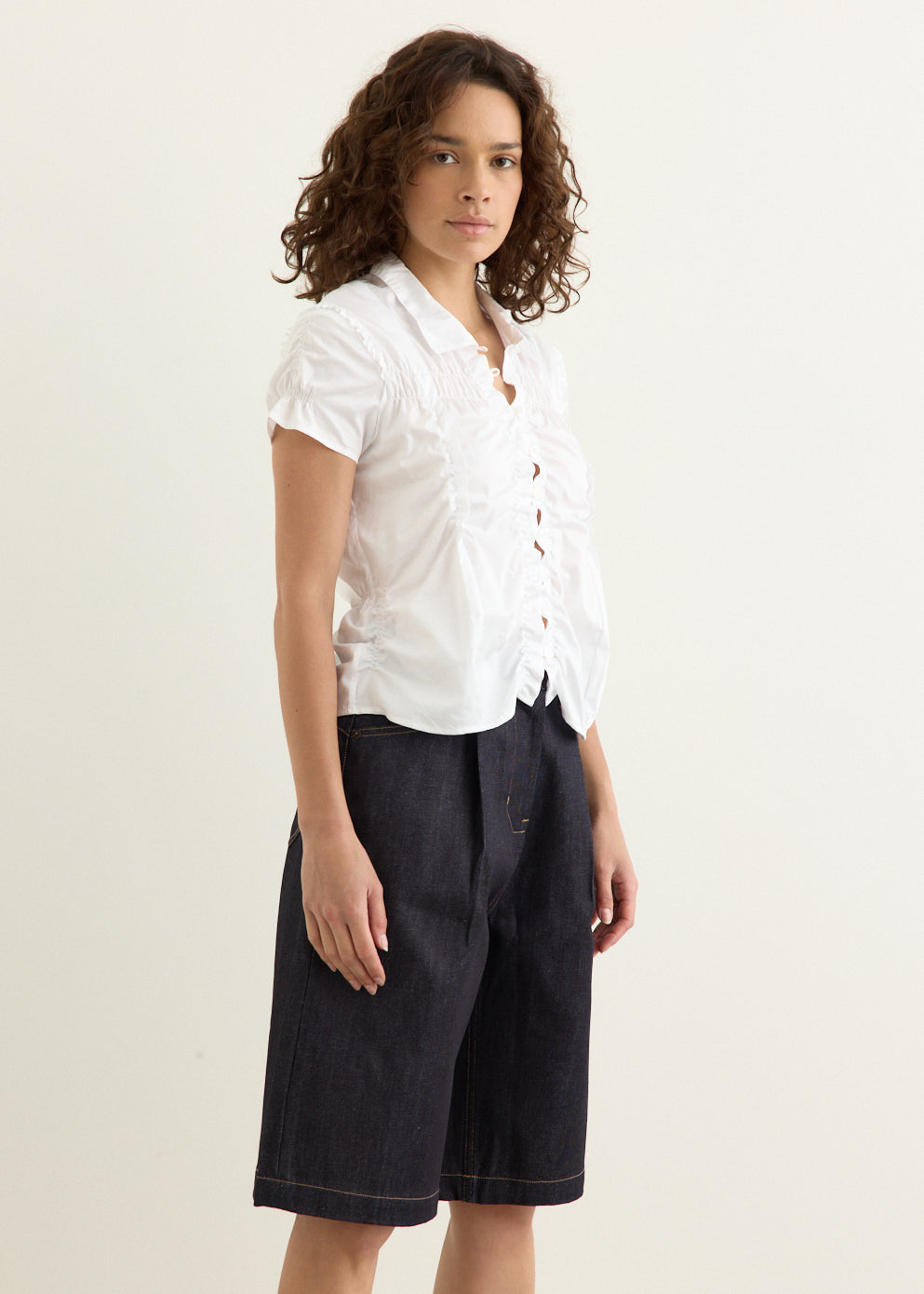 Wrinkle Half Sleeve Shirt