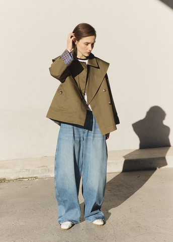 Reversible Jerry Crop Trench Coat