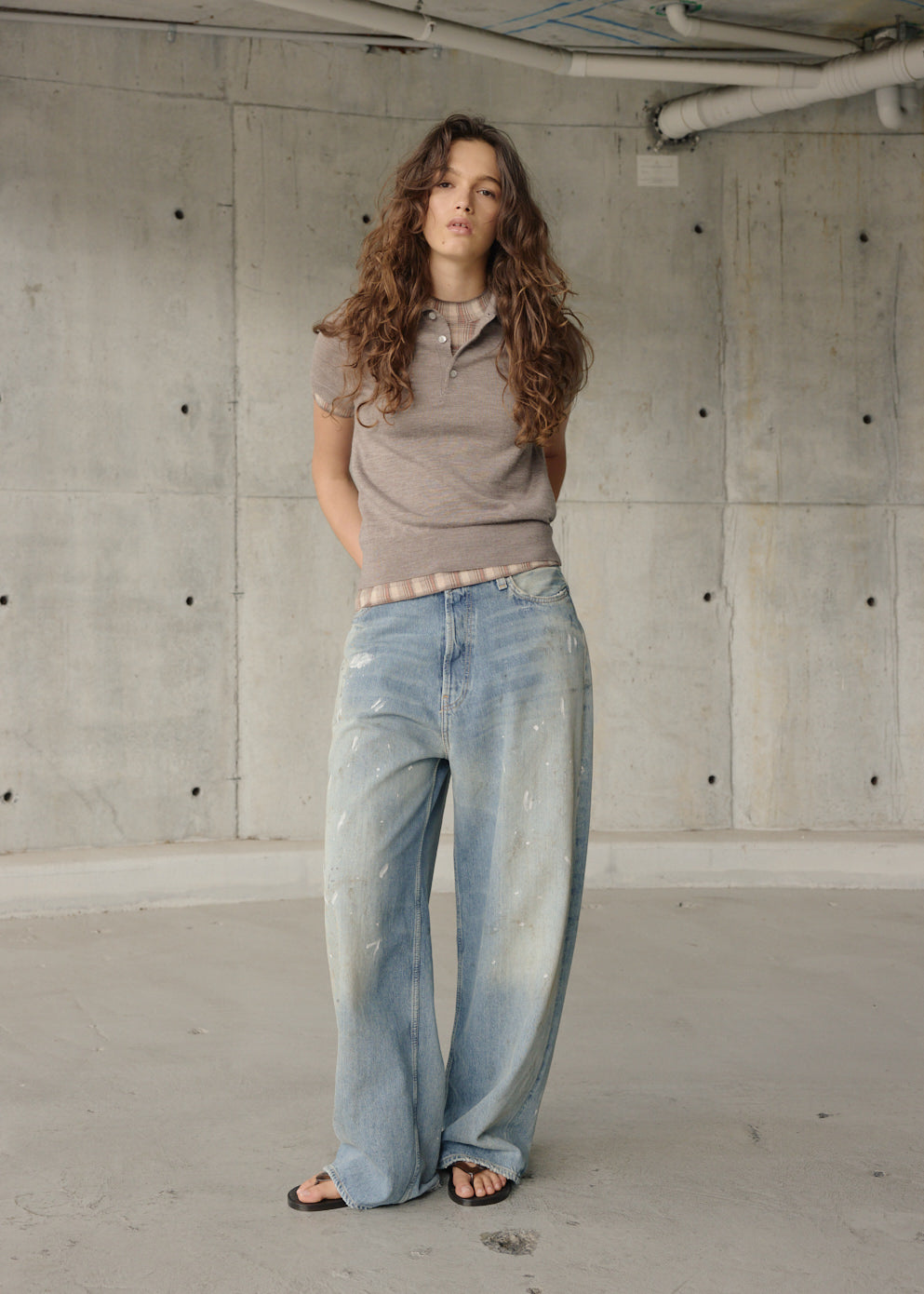 Kalissa Layered Wool Knit Polo