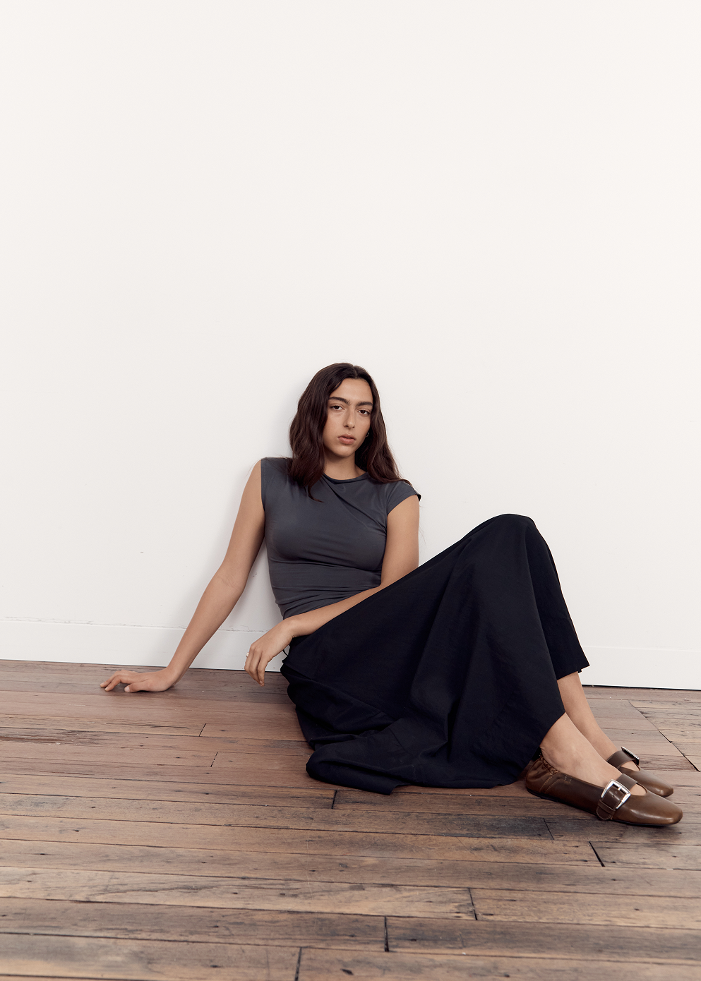 Agent Cap Sleeve Gathered Top
