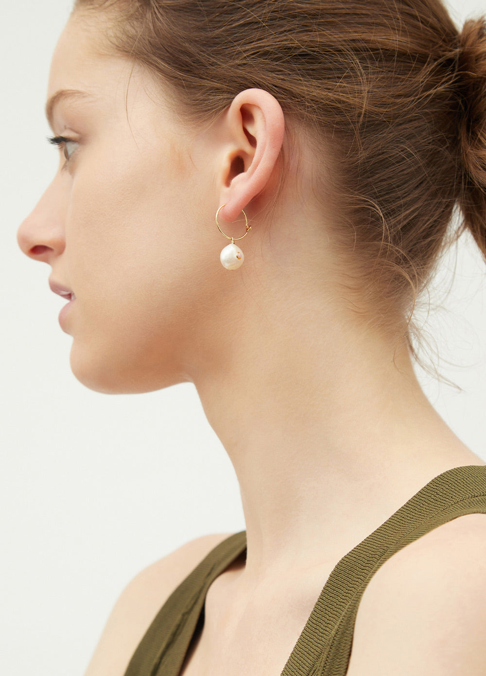 Pearl Hoop Earring