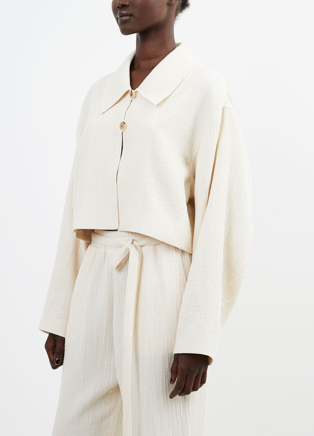 Two-button Crop Jacket