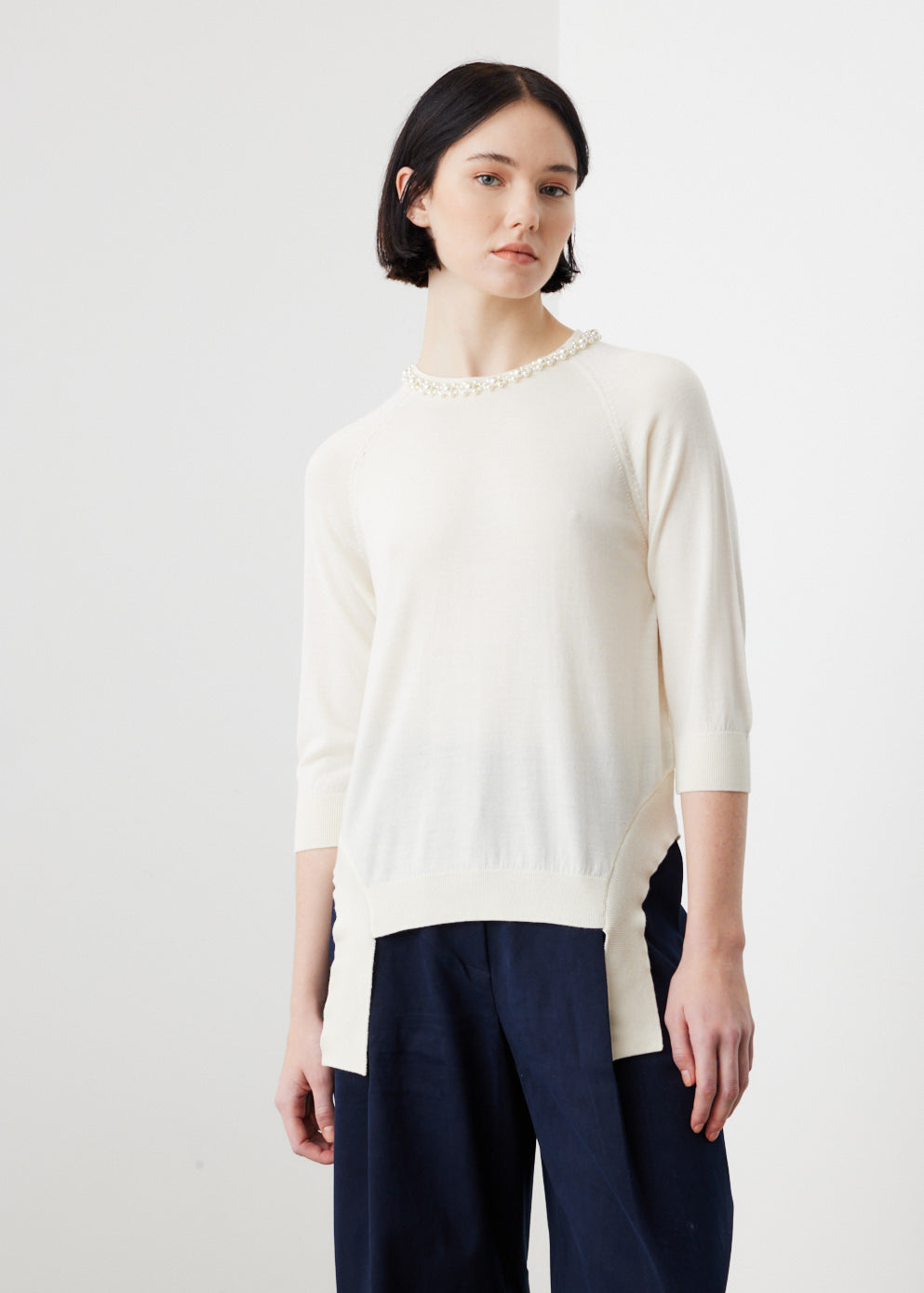 Long Sleeve Jumper with Cut Out Sides and Tails