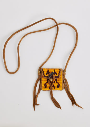 Deer Leather Pueblo Rain Charm Necklace
