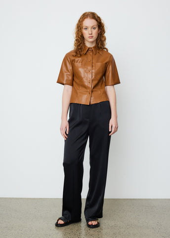 Sabine Vegan Leather Shirt