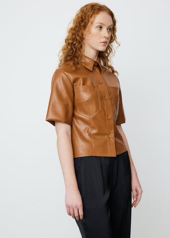 Sabine Vegan Leather Shirt