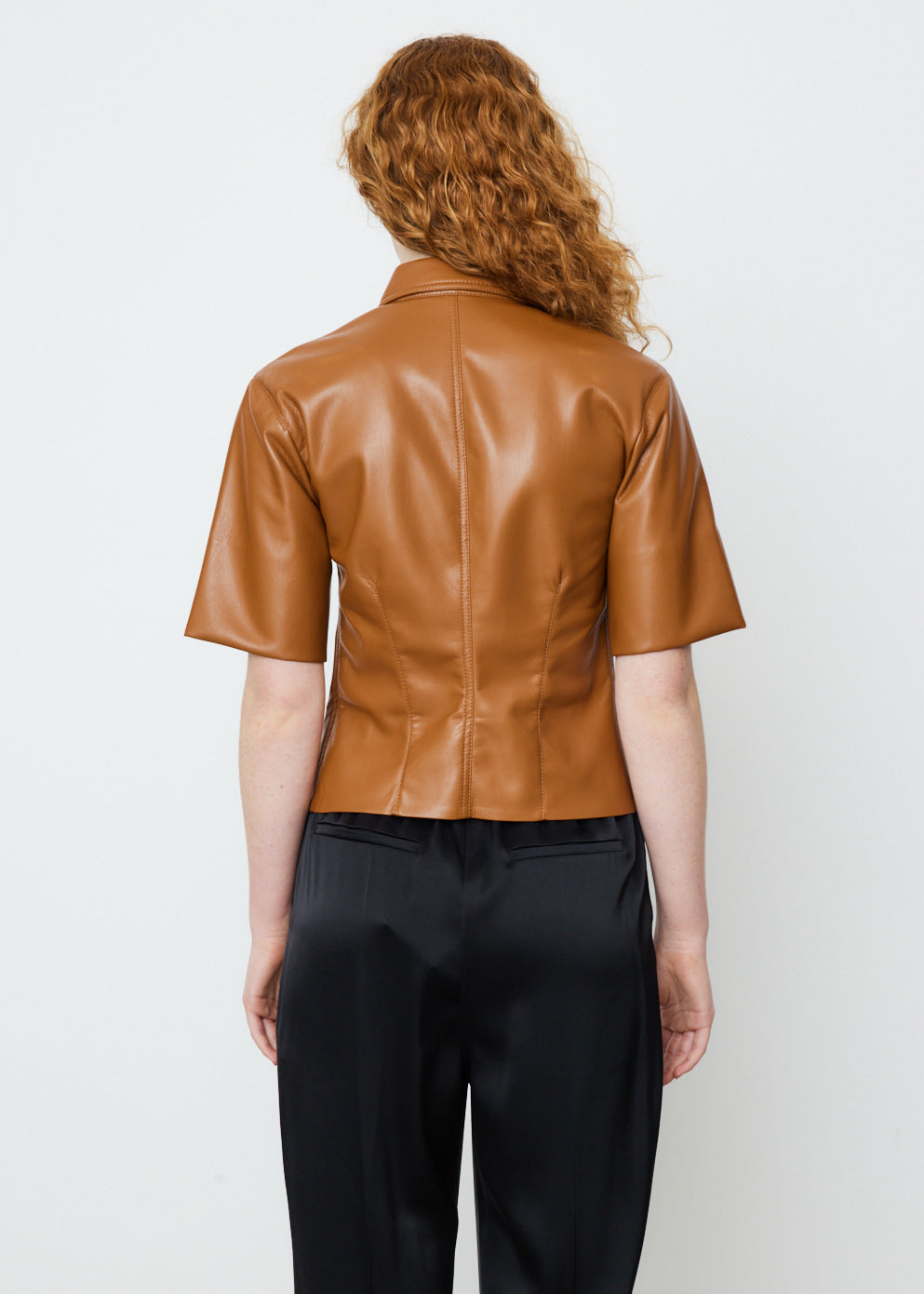 Sabine Vegan Leather Shirt