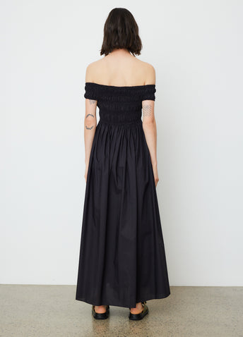 Shirred Off Shoulder Dress