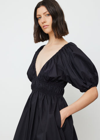 pintucked shirred mini dress in black Women's Pintuck Drop-Waist Mini Dress by Gap True Black Size XXL