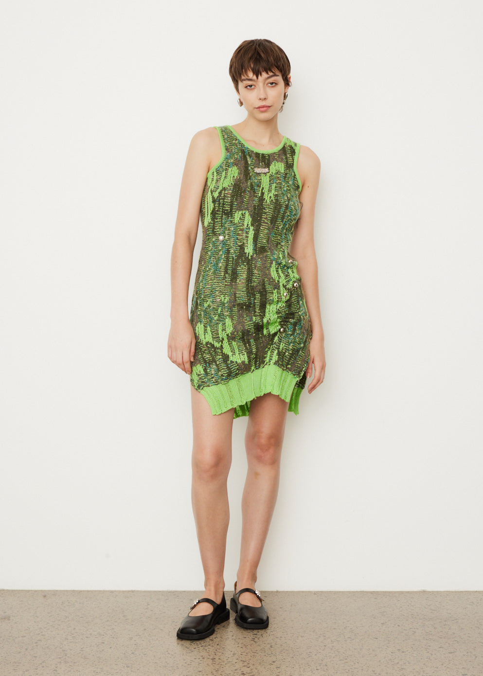 Grunge Sleeveless Knit Dress