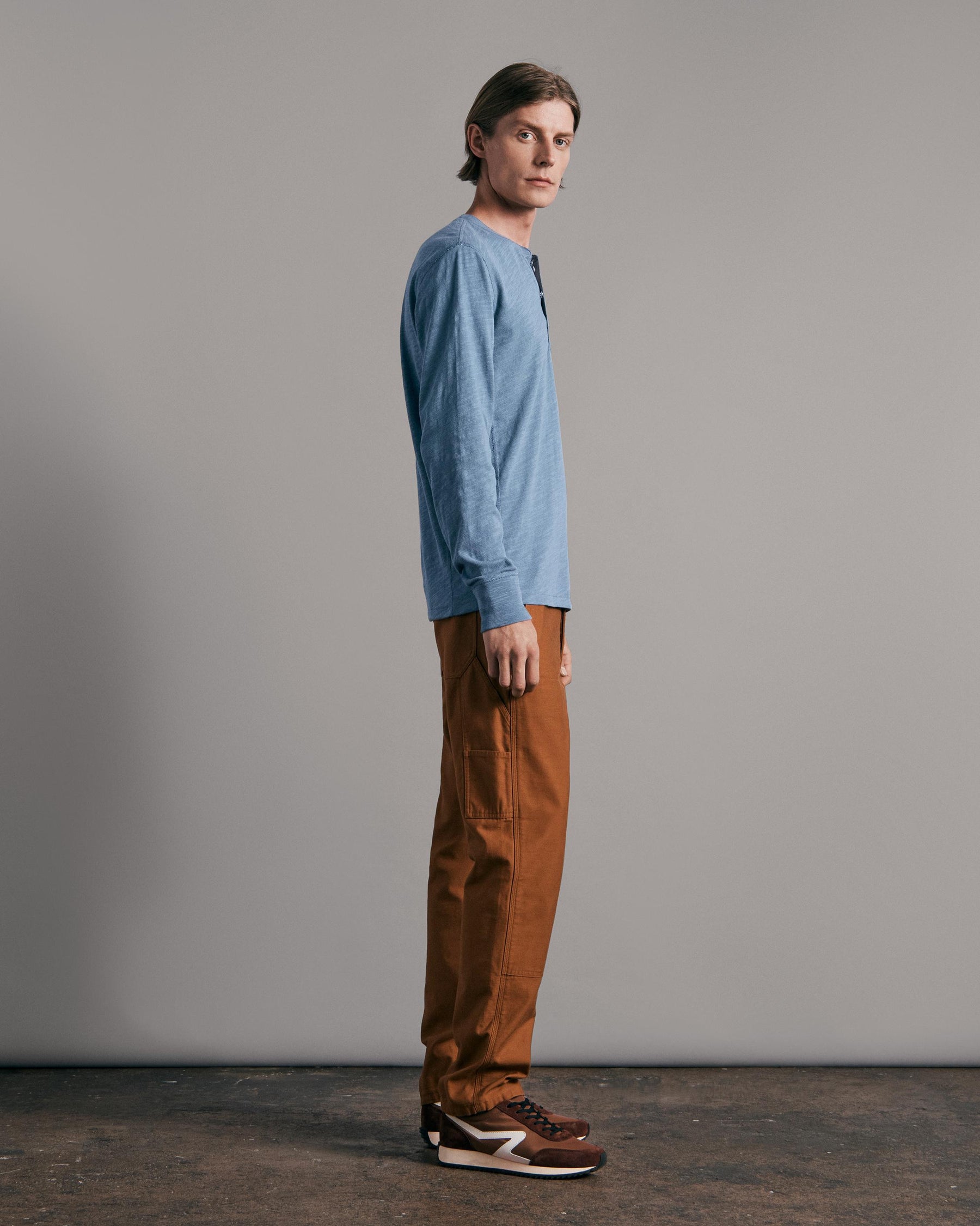 Classic Flame Henley Long Sleeve Top