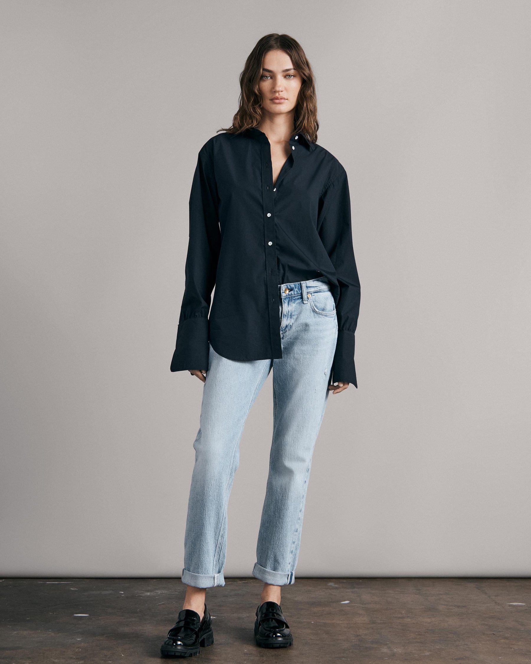 Dre Low-Rise Slim Boyfriend Jeans