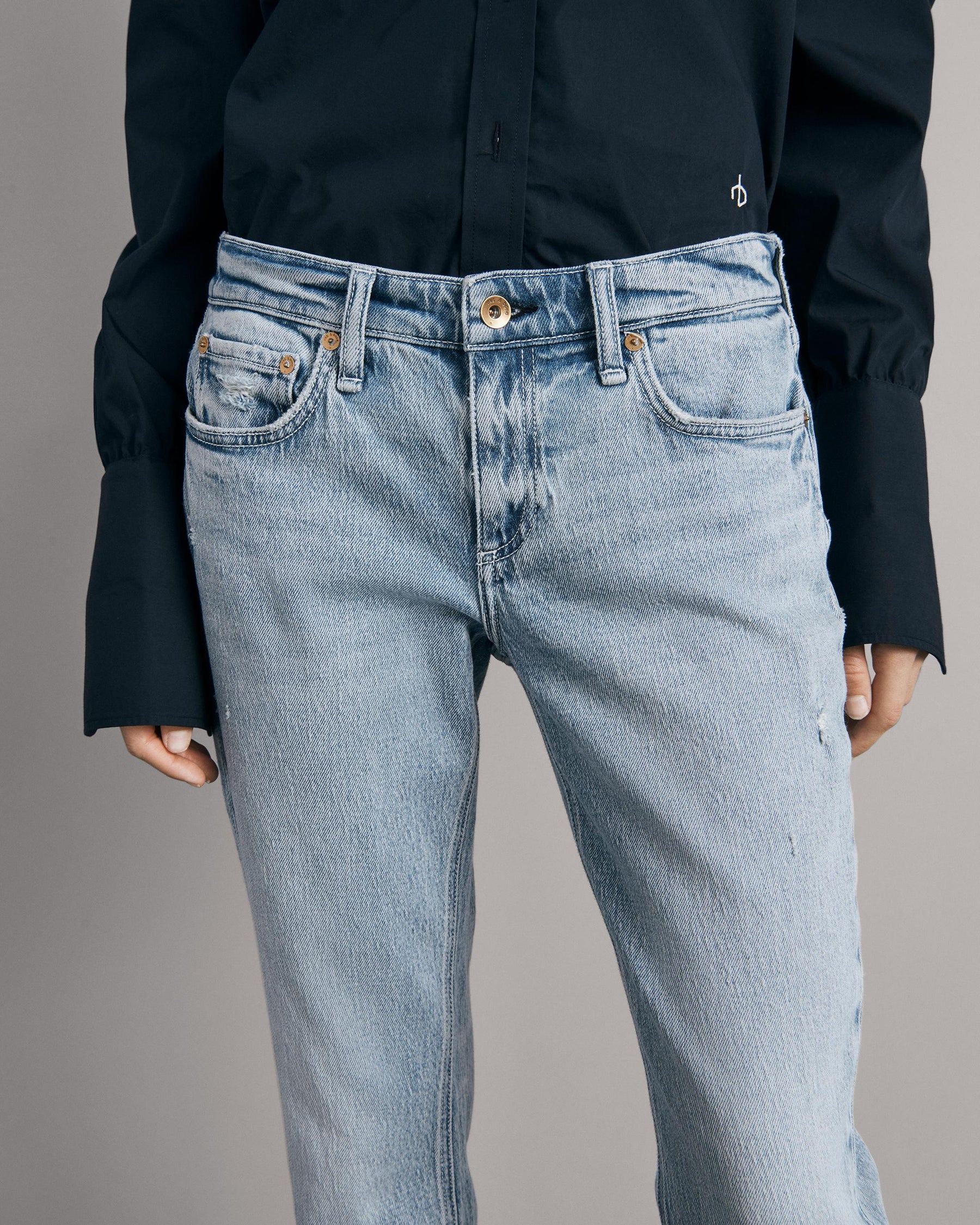 Dre Low-Rise Slim Boyfriend Jeans