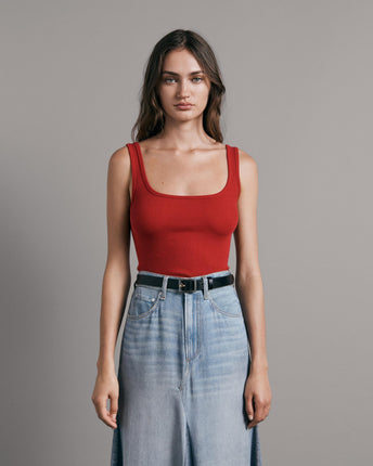 Essential Rib Scoop Neck Tank