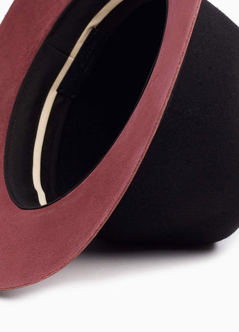 Floppy Leather Brim Hat