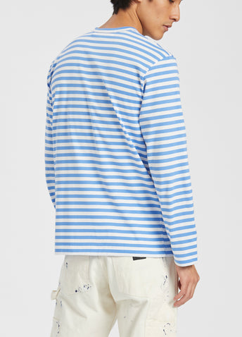 T218 Red Heart Stripe Long-sleeve T-shirt