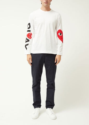 Comme Play T258 LS logo T Wht XL