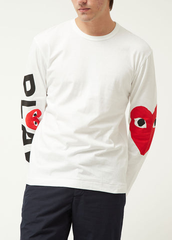 Comme Play T258 LS logo T Wht XL