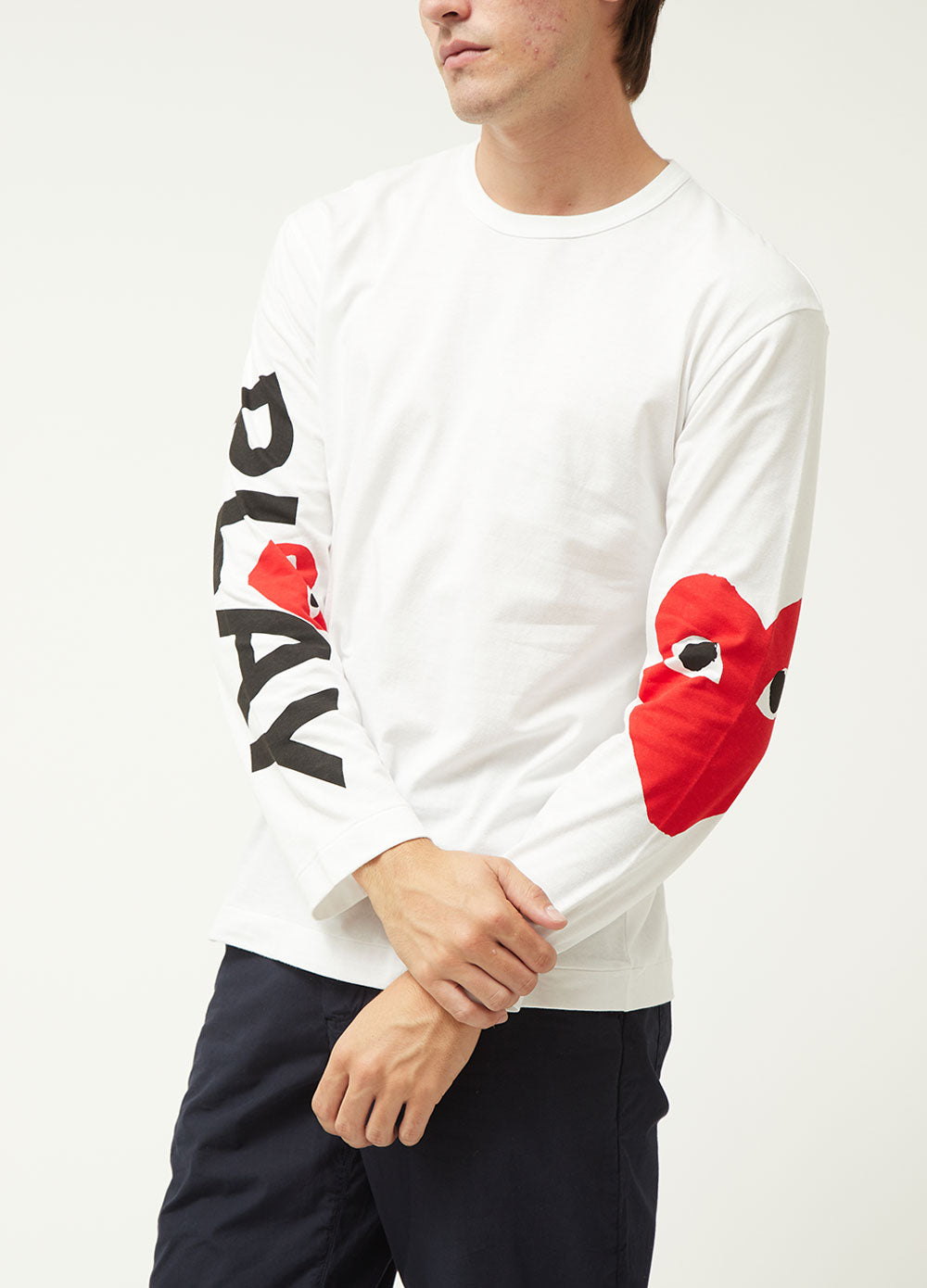 Comme Play T258 LS logo T Wht XL