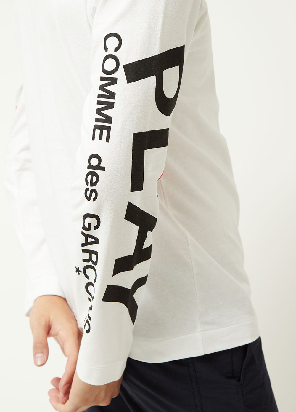 Comme Play T258 LS logo T Wht XL
