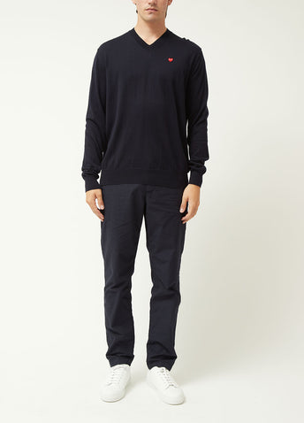 Comme Play N052 V-neck Knit Navy L