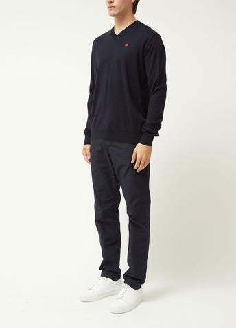 Comme Play N052 V-neck Knit Navy L
