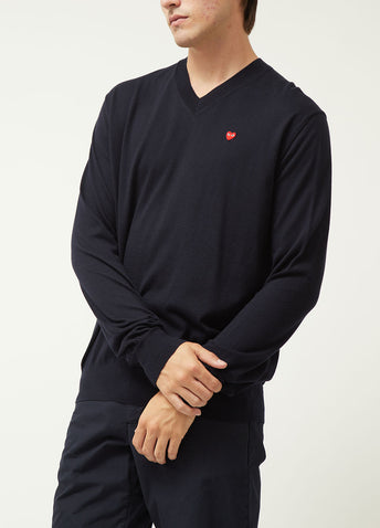 Comme Play N052 V-neck Knit Navy L