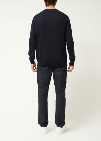Comme Play N052 V-neck Knit Navy L