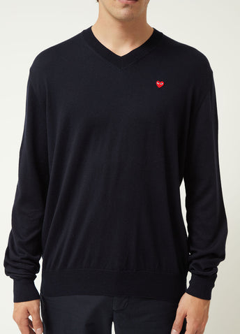 Comme Play N052 V-neck Knit Navy L