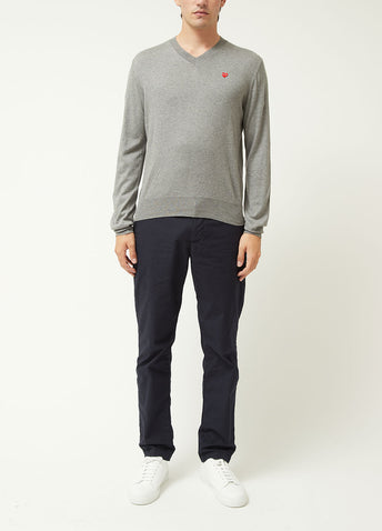 Comme Play N052 V-neck Knit Grey L