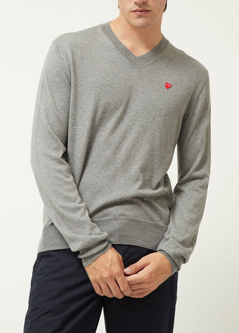 Comme Play N052 V-neck Knit Grey L