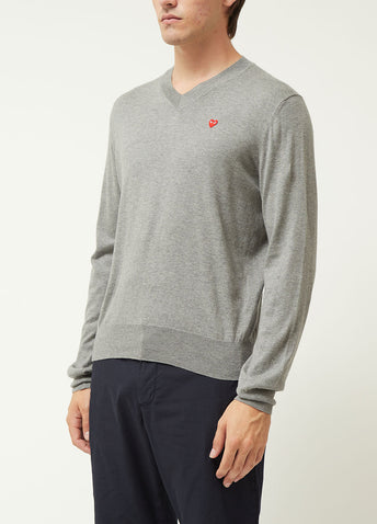 Comme Play N052 V-neck Knit Grey L
